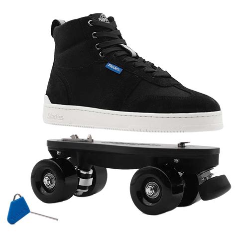 Two Y-shaped reinforcing plates are riveted on the soles of travel shoes or other shoes. . Detachable roller skates